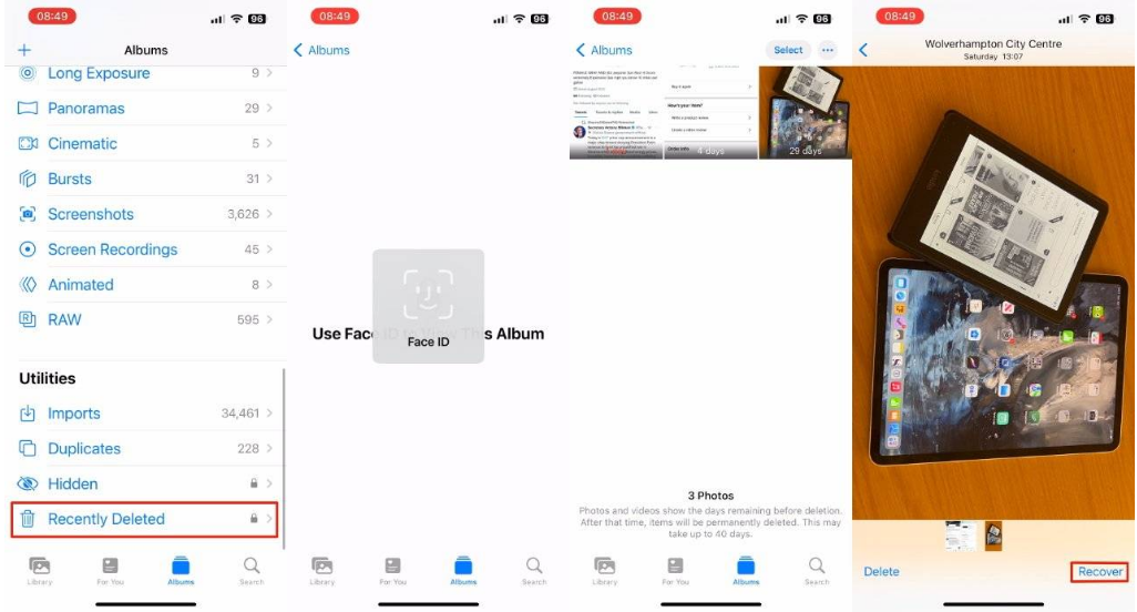 珠晖苹果14维修分享 iPhone14 上恢复已删除的照片 