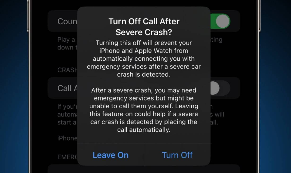 珠晖苹果14维修分享 iPhone 14 和 Apple Watch 上关闭崩溃检测 
